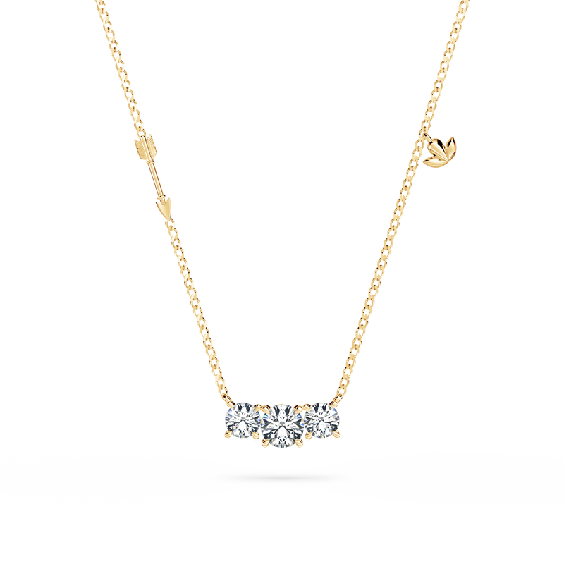 Protea Trilogy Diamond Necklace - Medium