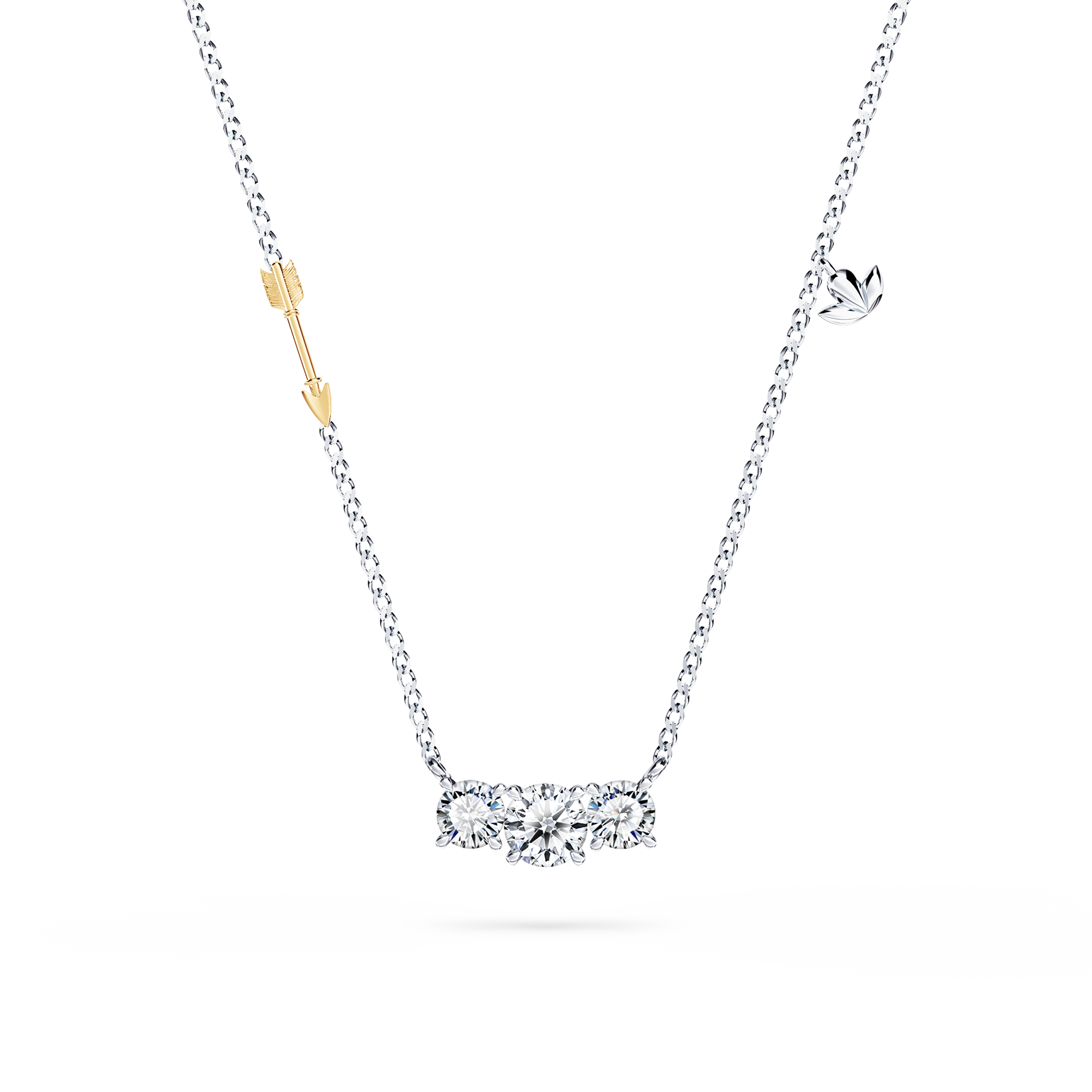 Protea Trilogy Diamond Necklace - Medium