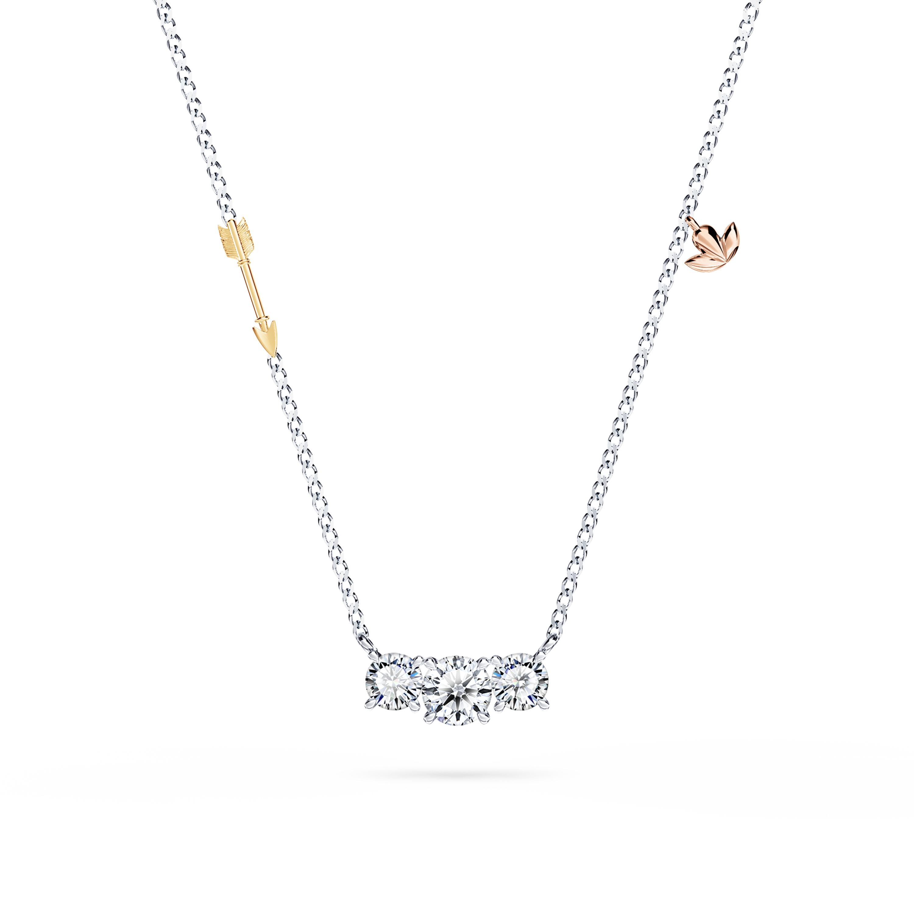Protea Trilogy Diamond Necklace - Medium