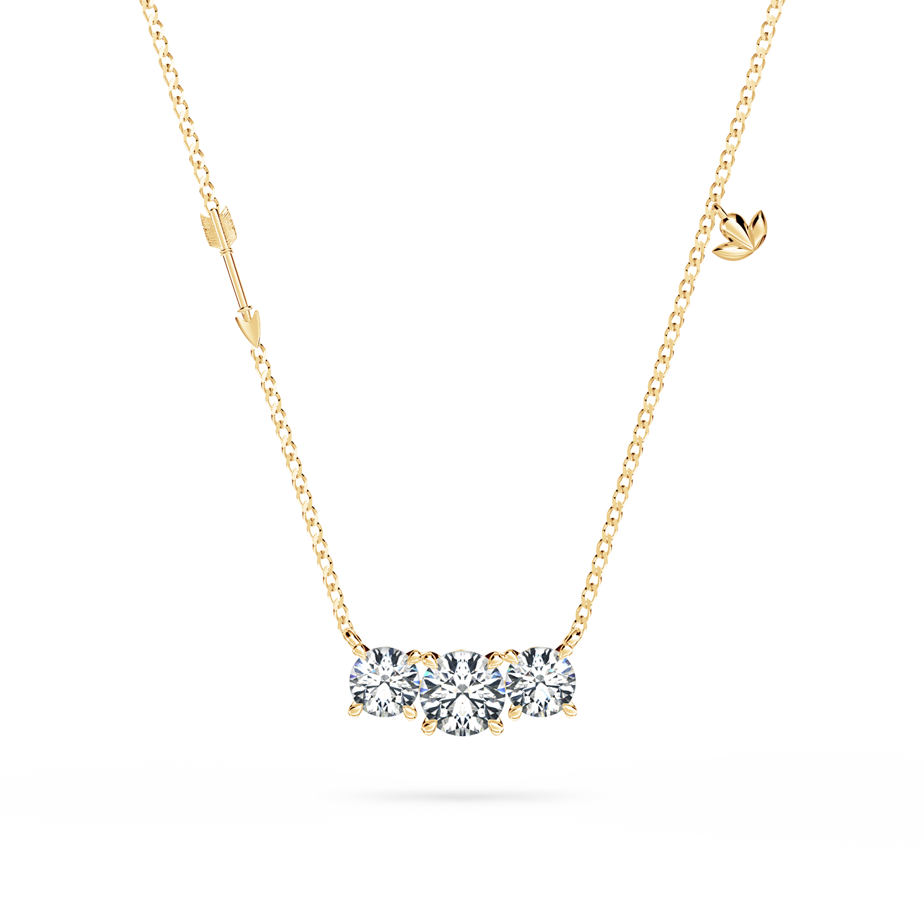 Protea Trilogy Diamond Necklace - Large