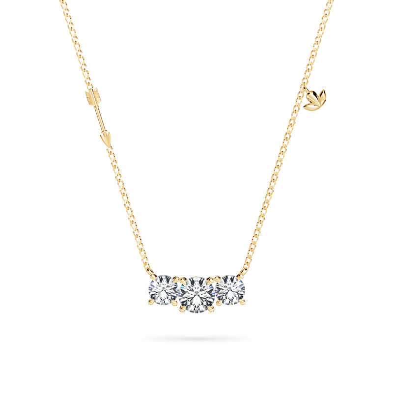 Protea Trilogy Diamond Necklace - Large