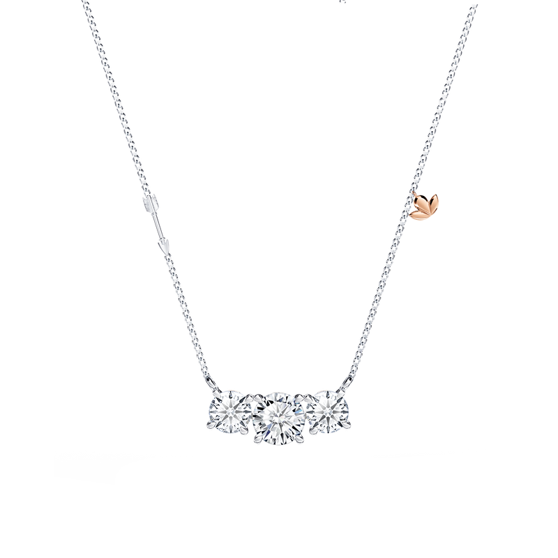Protea Trilogy Diamond Necklace - Medium