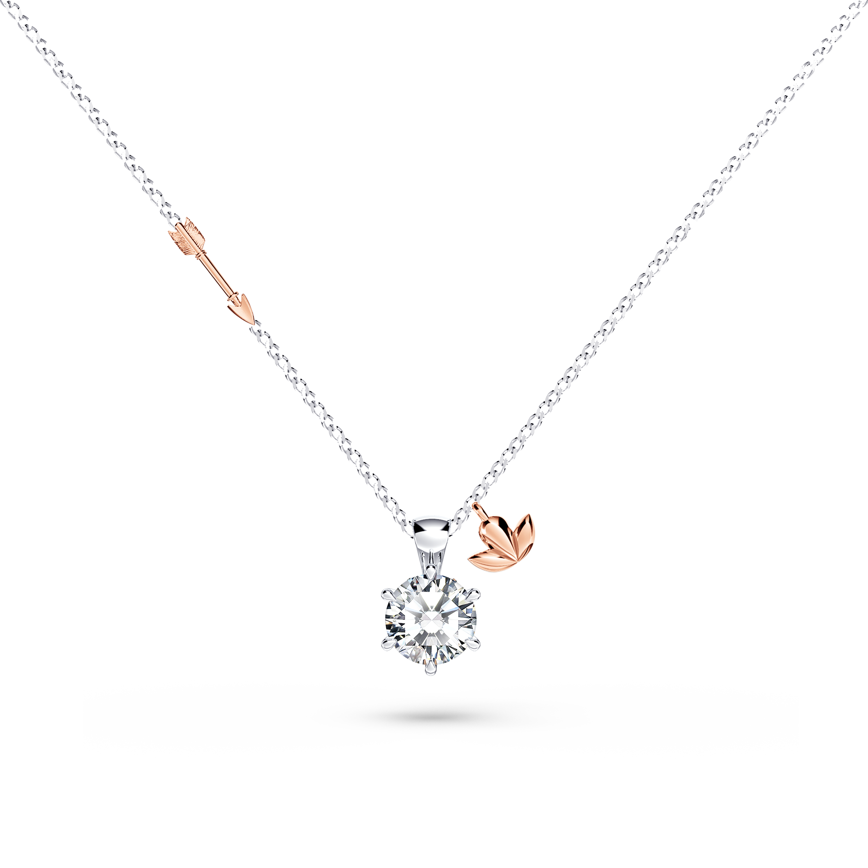 Protea Diamond Solitaire Necklace