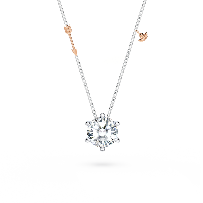 Protea Diamond Solitaire Necklace - Large