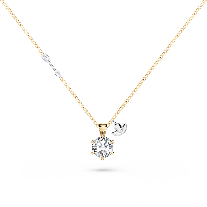 Protea Diamond Solitaire Necklace