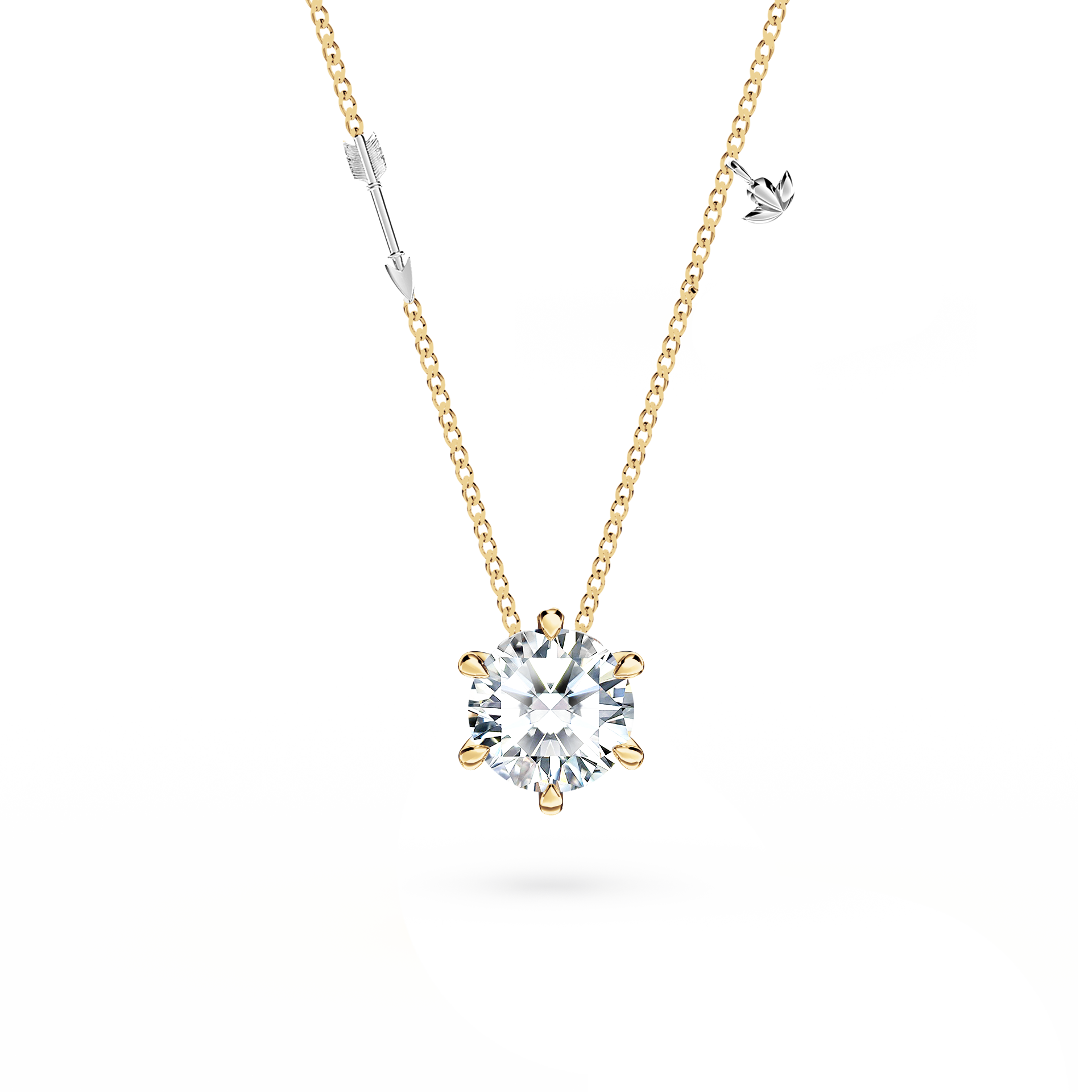 Protea Diamond Solitaire Necklace - Medium