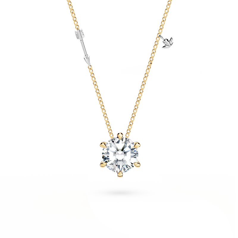 Protea Diamond Solitaire Necklace - Medium