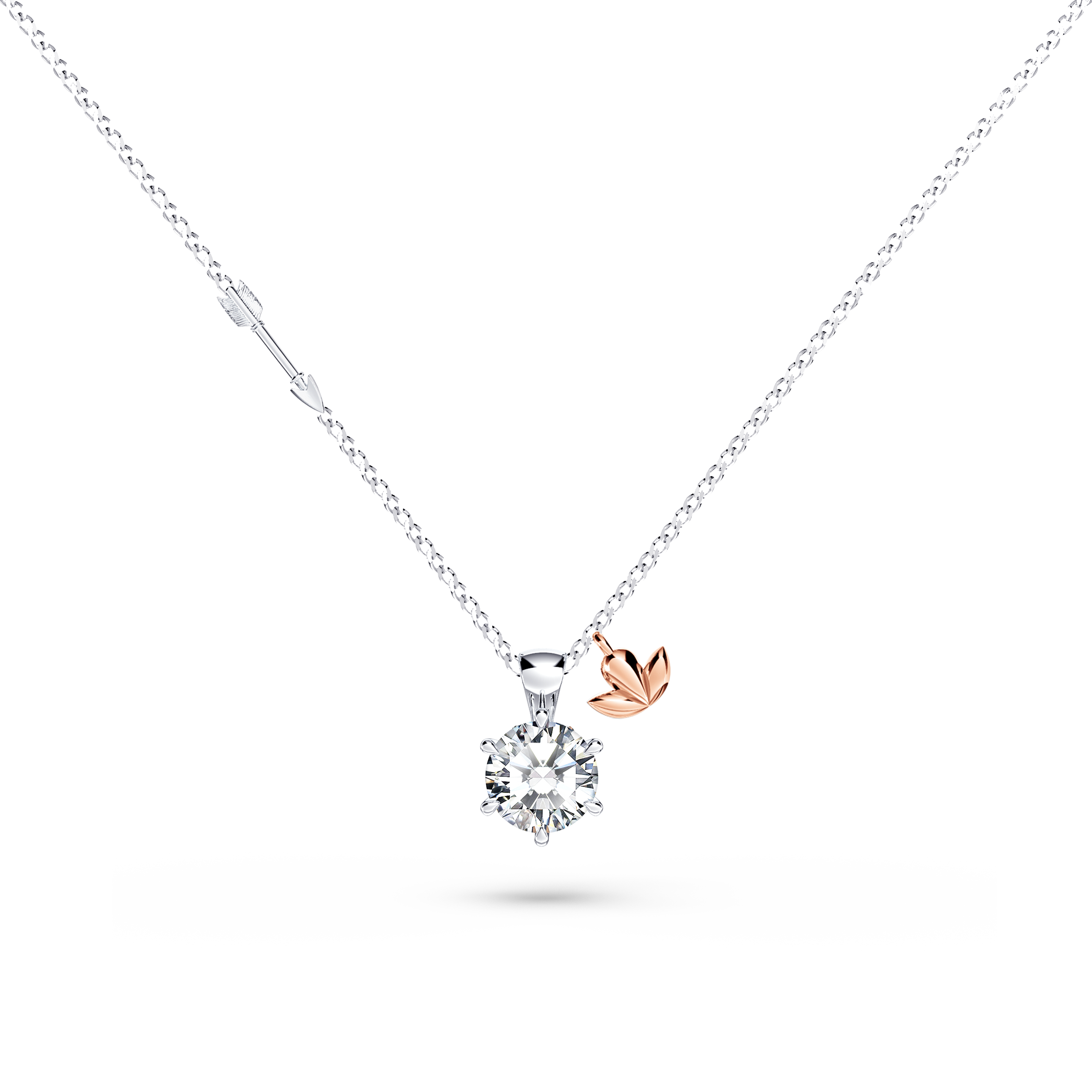Protea Diamond Solitaire Necklace