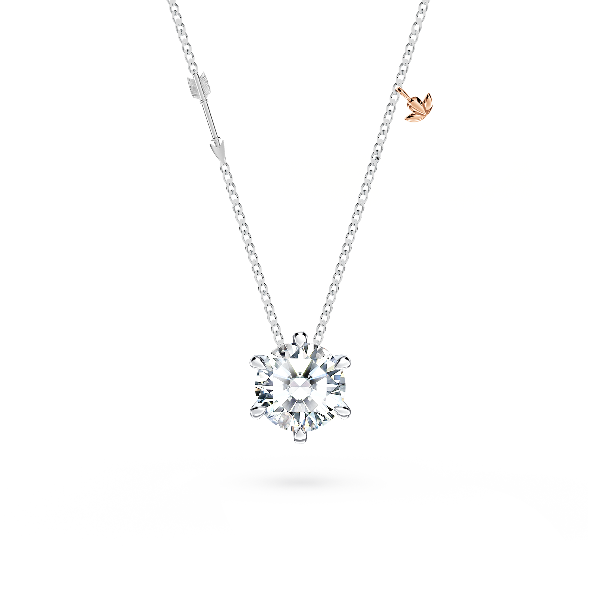 Protea Diamond Solitaire Necklace - Medium