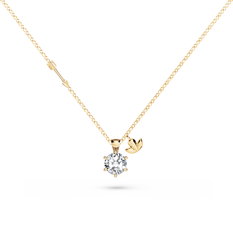 Protea Diamond Solitaire Necklace