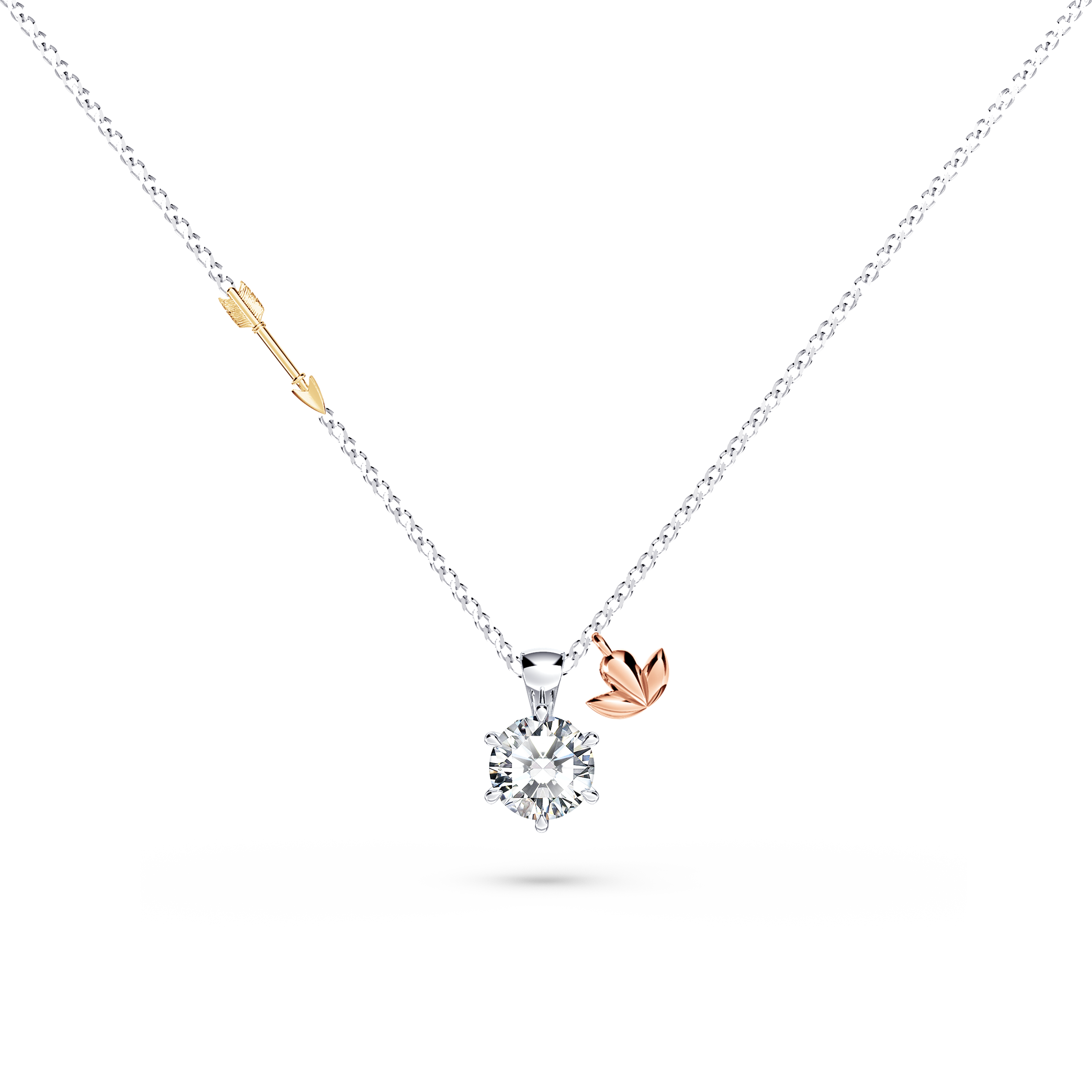 Protea Diamond Solitaire Necklace