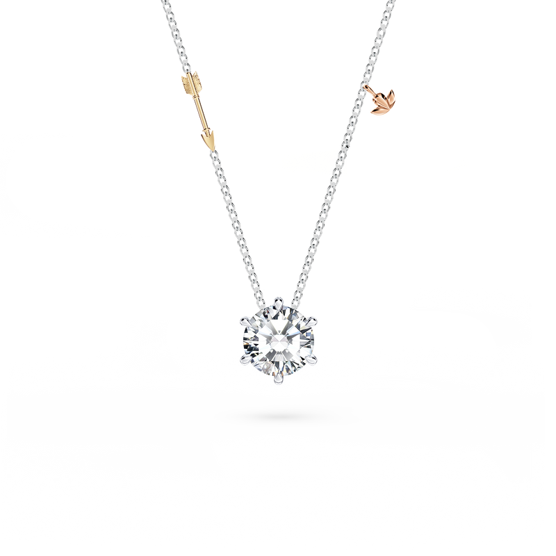 Protea Diamond Solitaire Necklace - Small