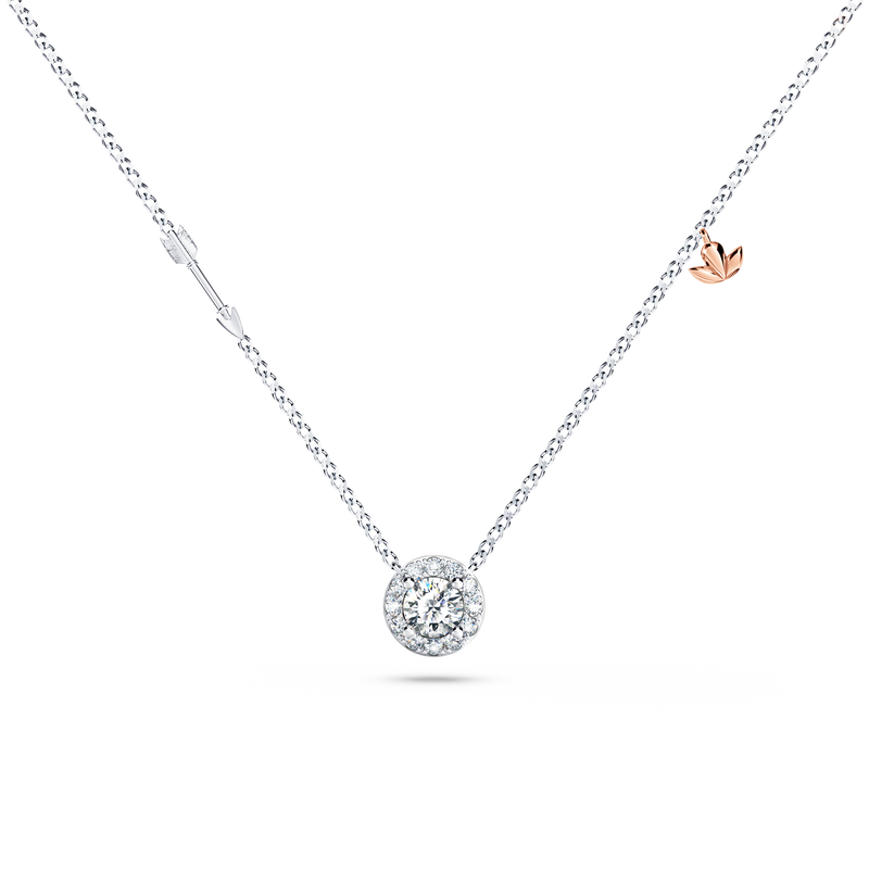 Angel Halo Diamond Necklace - Large