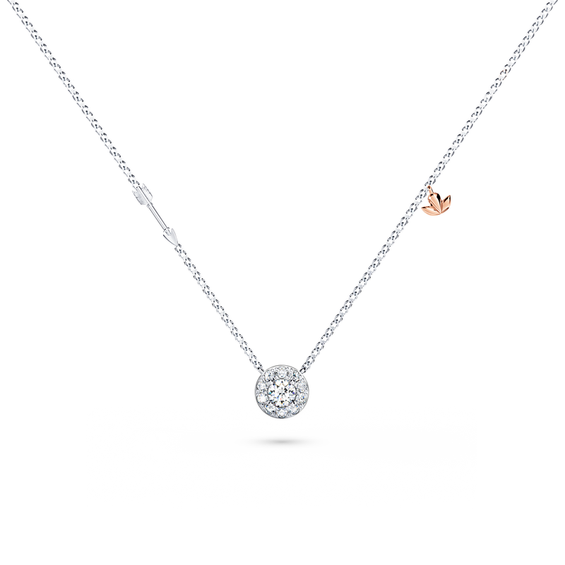 Angel Halo Diamond Necklace - Small
