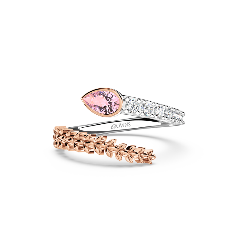 Pink Diamond Slither Ring