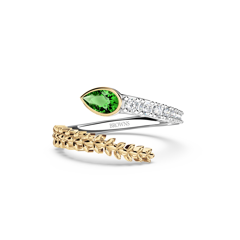 Emerald Slither Ring