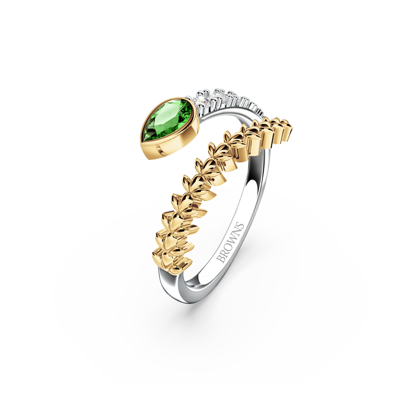 Emerald Slither Ring