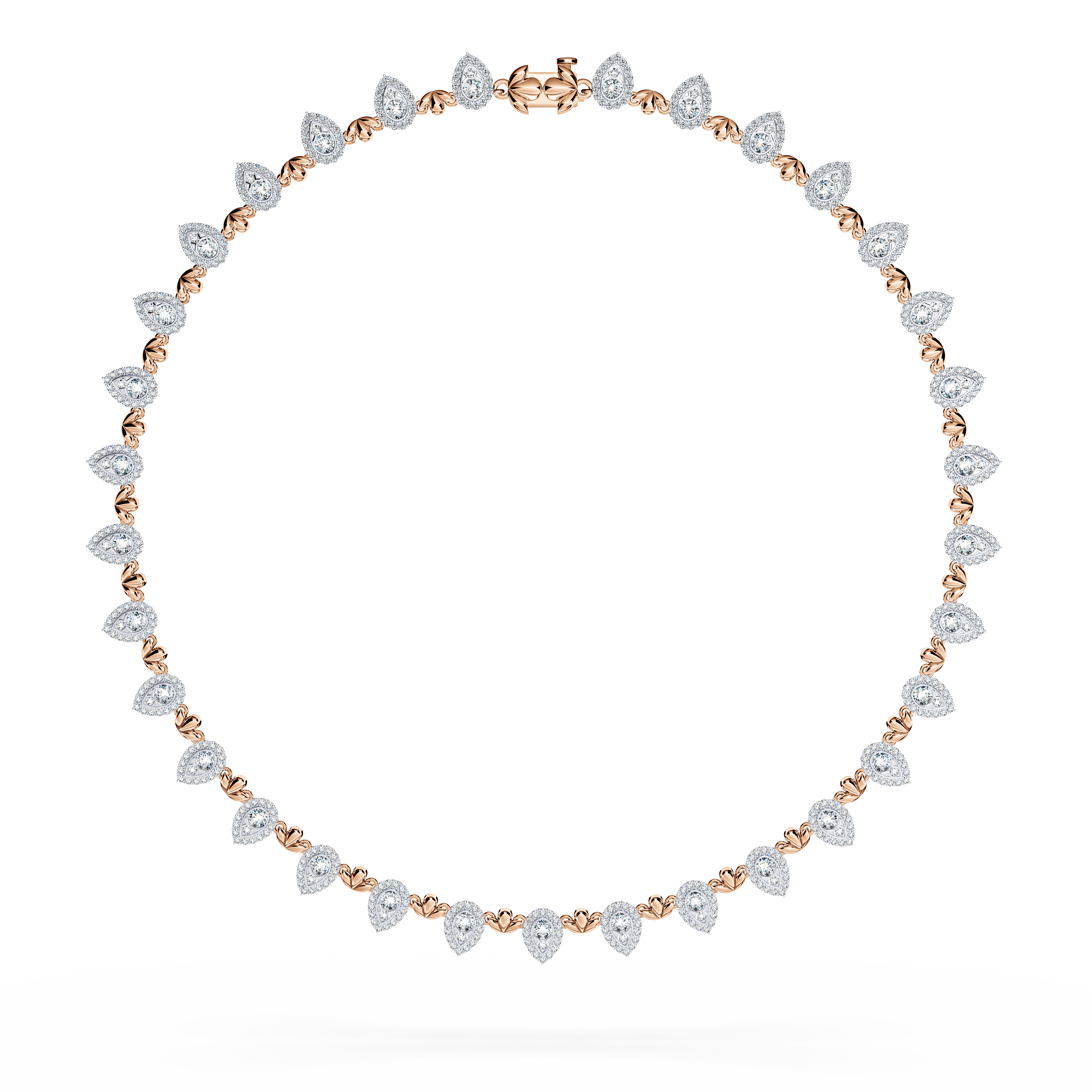 Contemporary Diamond Tennis Necklace