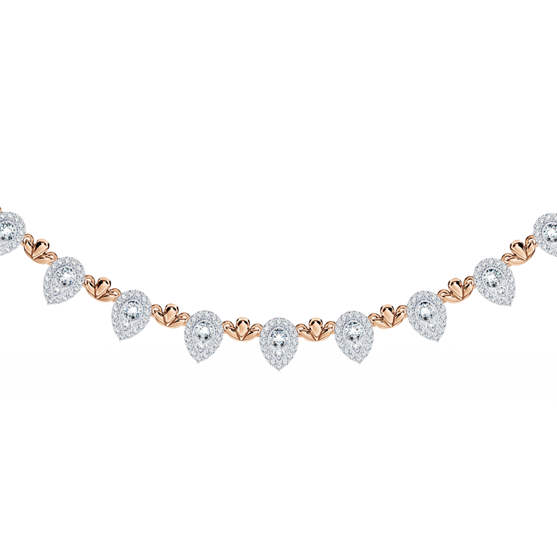 Contemporary Diamond Tennis Necklace