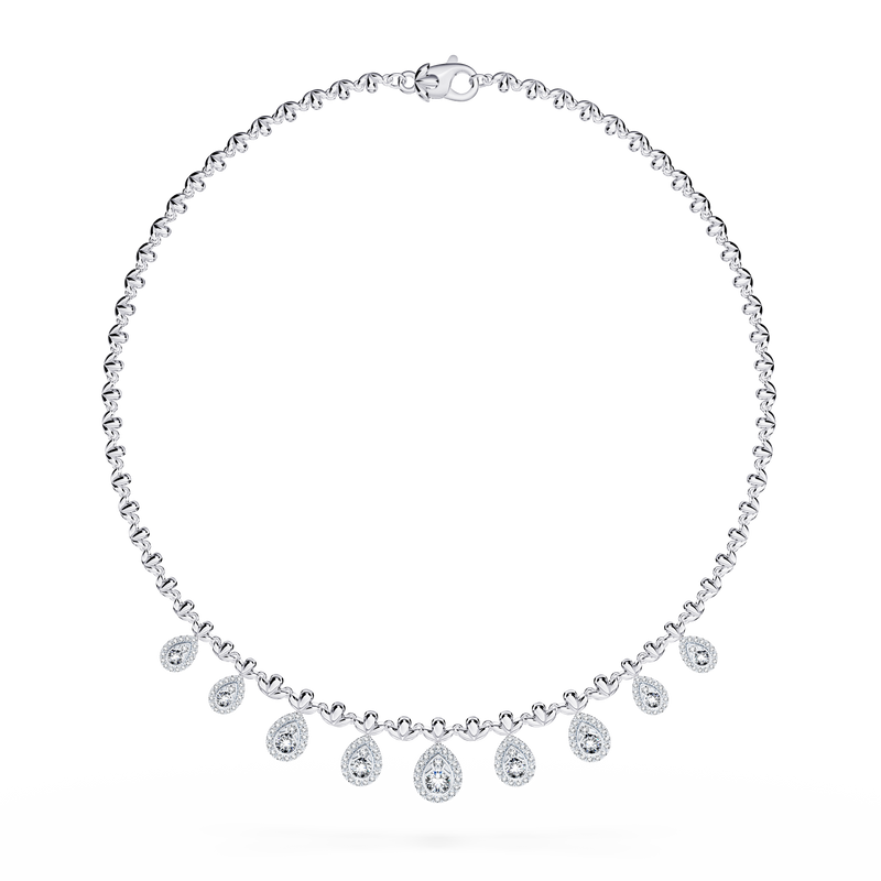 Classic Peacock Diamond Necklace - Large