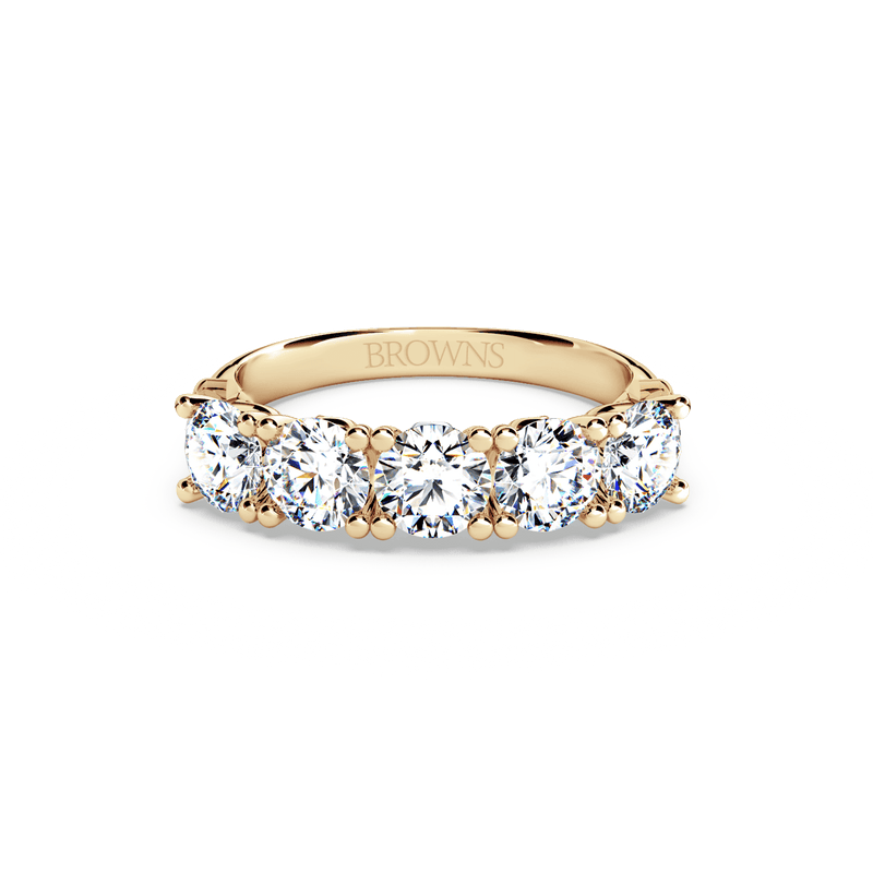 Protea 5-Stone Diamond Whispering Angel Eternity Ring