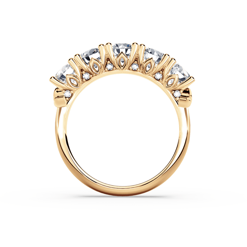 Protea 5-Stone Diamond Whispering Angel Eternity Ring