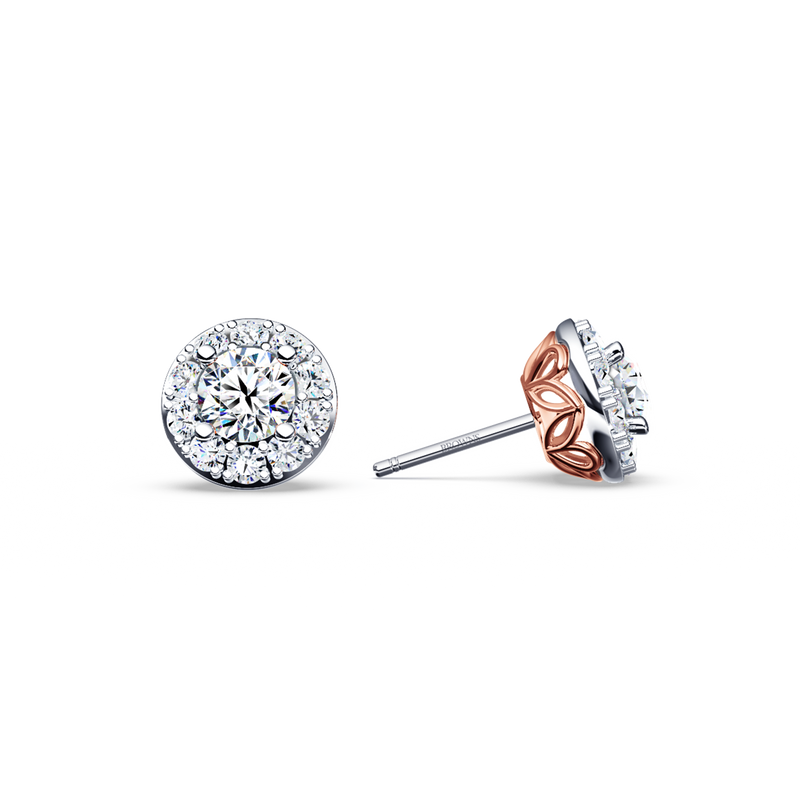 Angel Halo Diamond Earrings - Medium