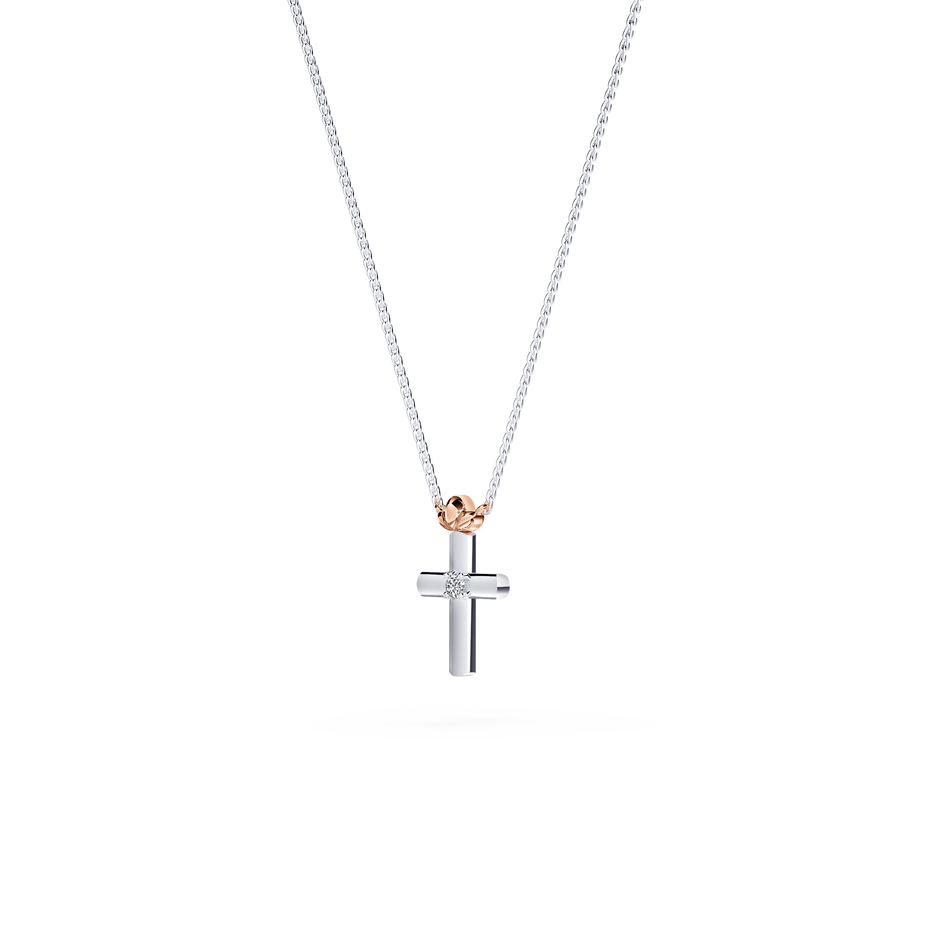 Cross Diamond Necklace - Petite