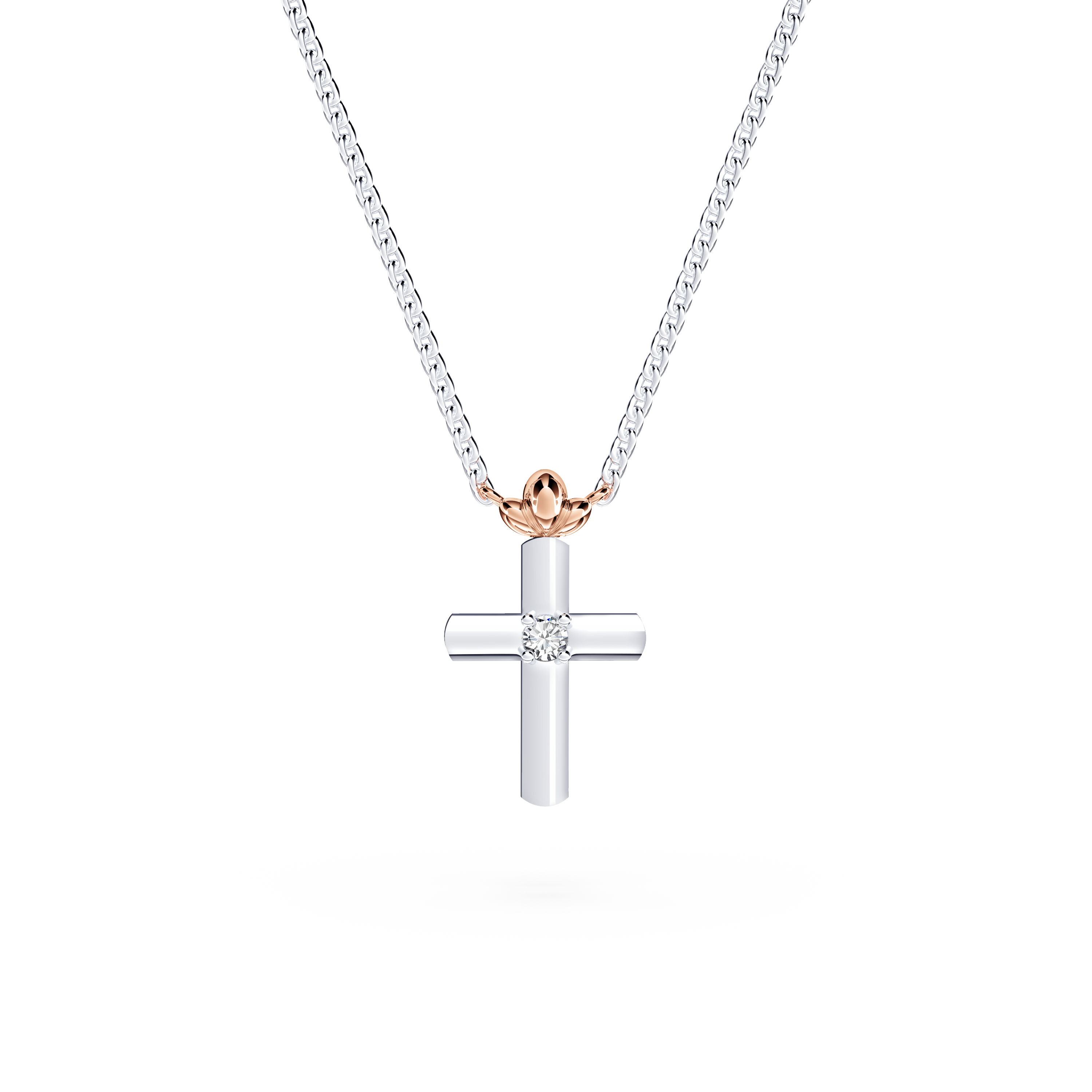 Cross Diamond Necklace - Petite