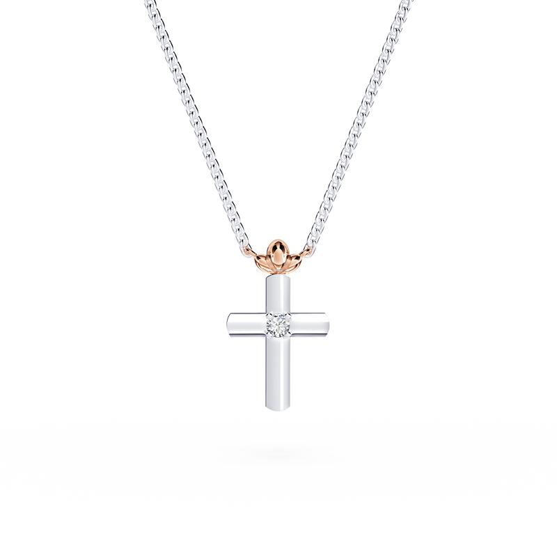 Cross Diamond Necklace - Petite