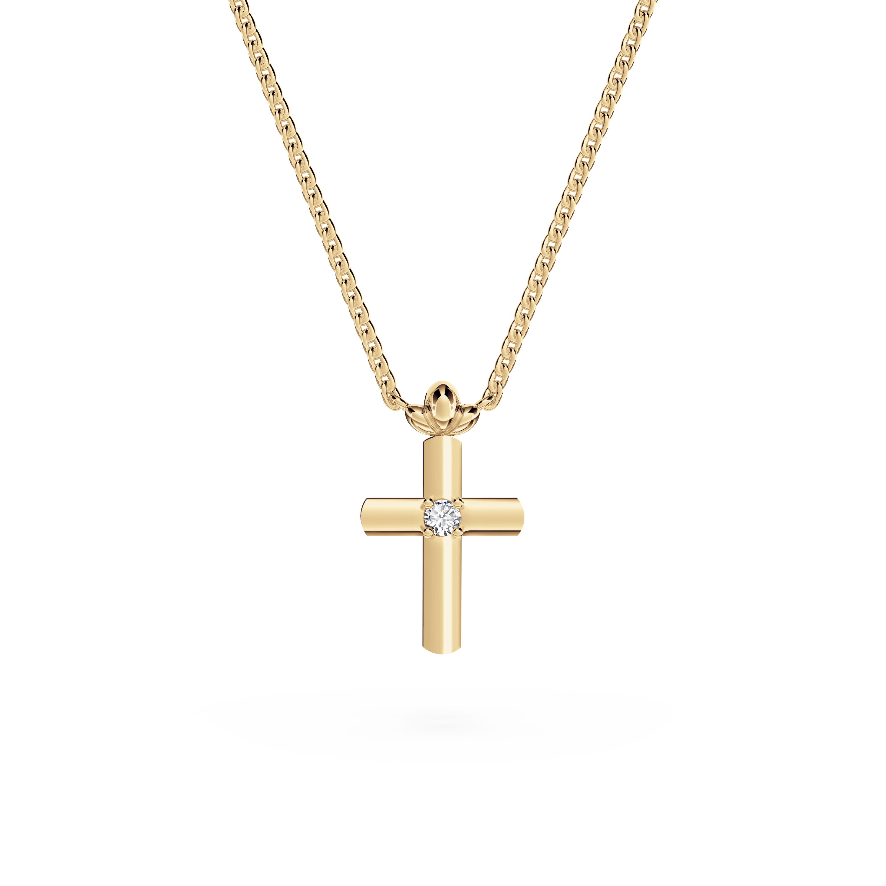 Cross Diamond Necklace - Petite