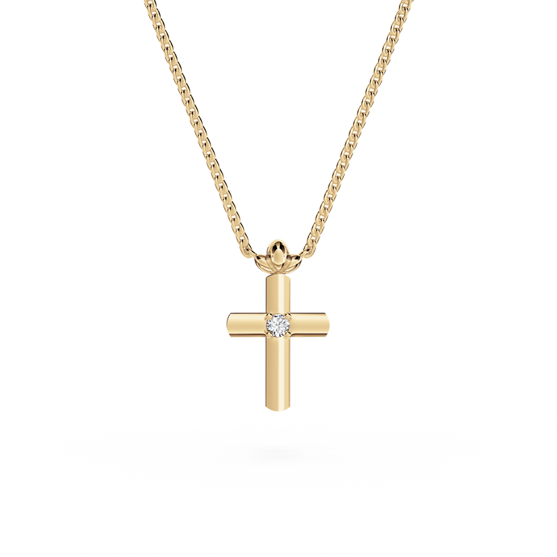 Cross Diamond Necklace - Petite
