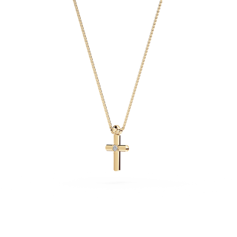 Cross Diamond Necklace - Petite