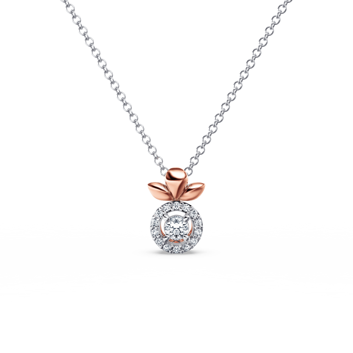 Angel Halo Diamond Necklace