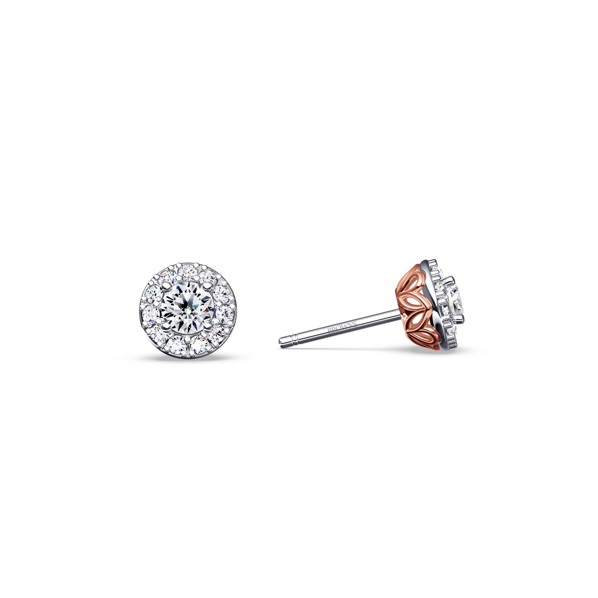 Angel Halo Diamond Earrings - Petite