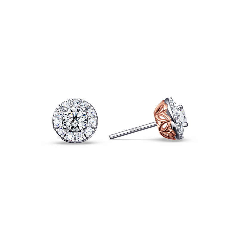 Angel Halo Diamond Earrings - Small