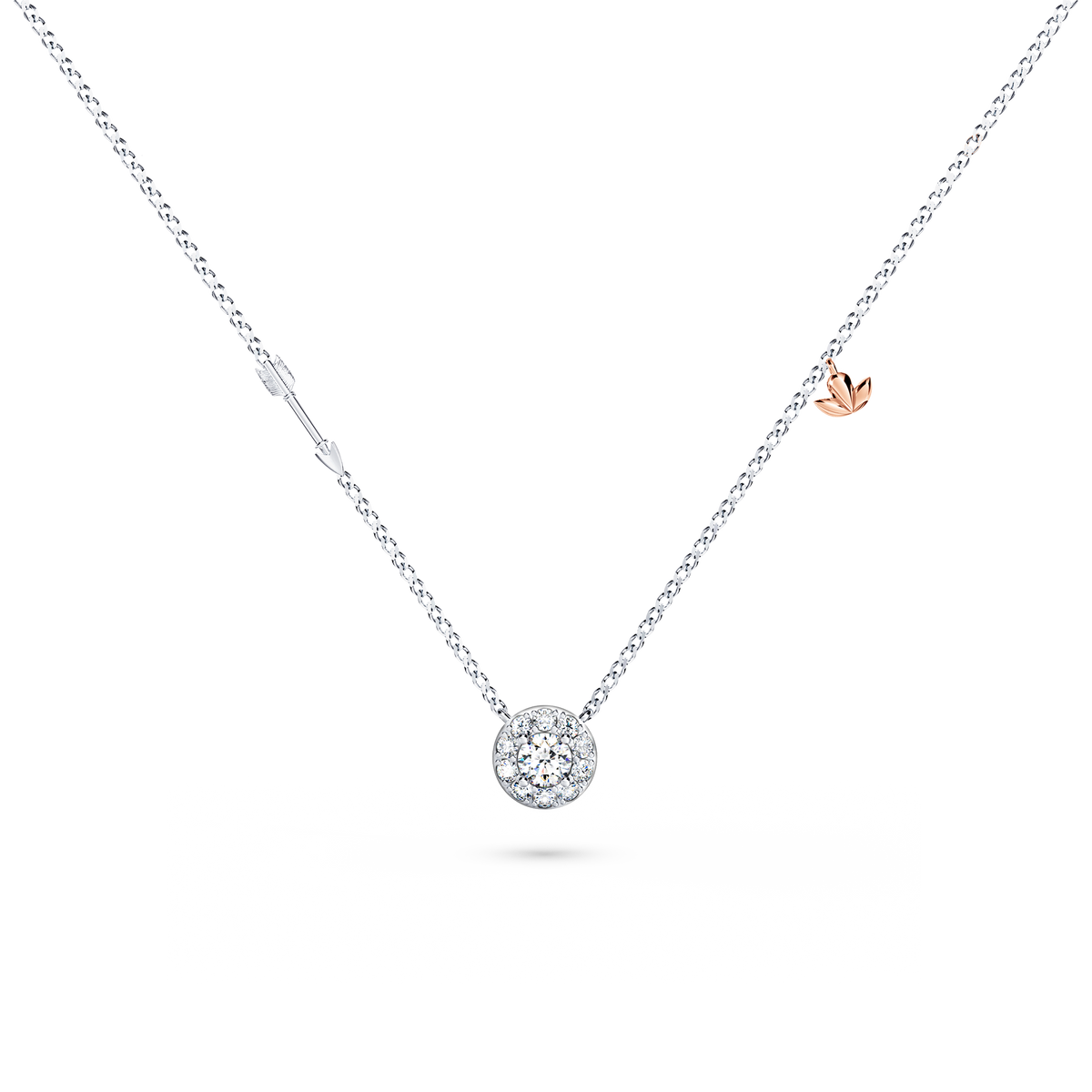 Angel Halo Diamond Necklace - Small