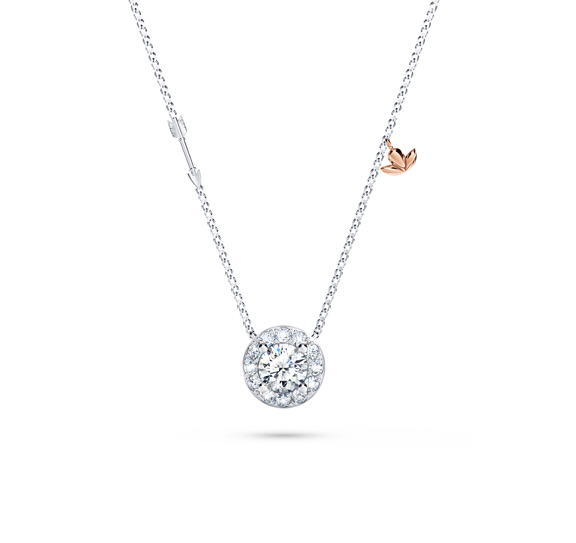 Angel Halo Diamond Necklace - Medium