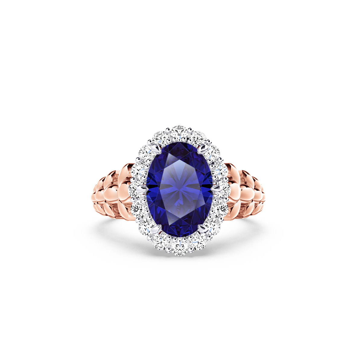 Original Angel Royal Tanzanite and Diamond Ring