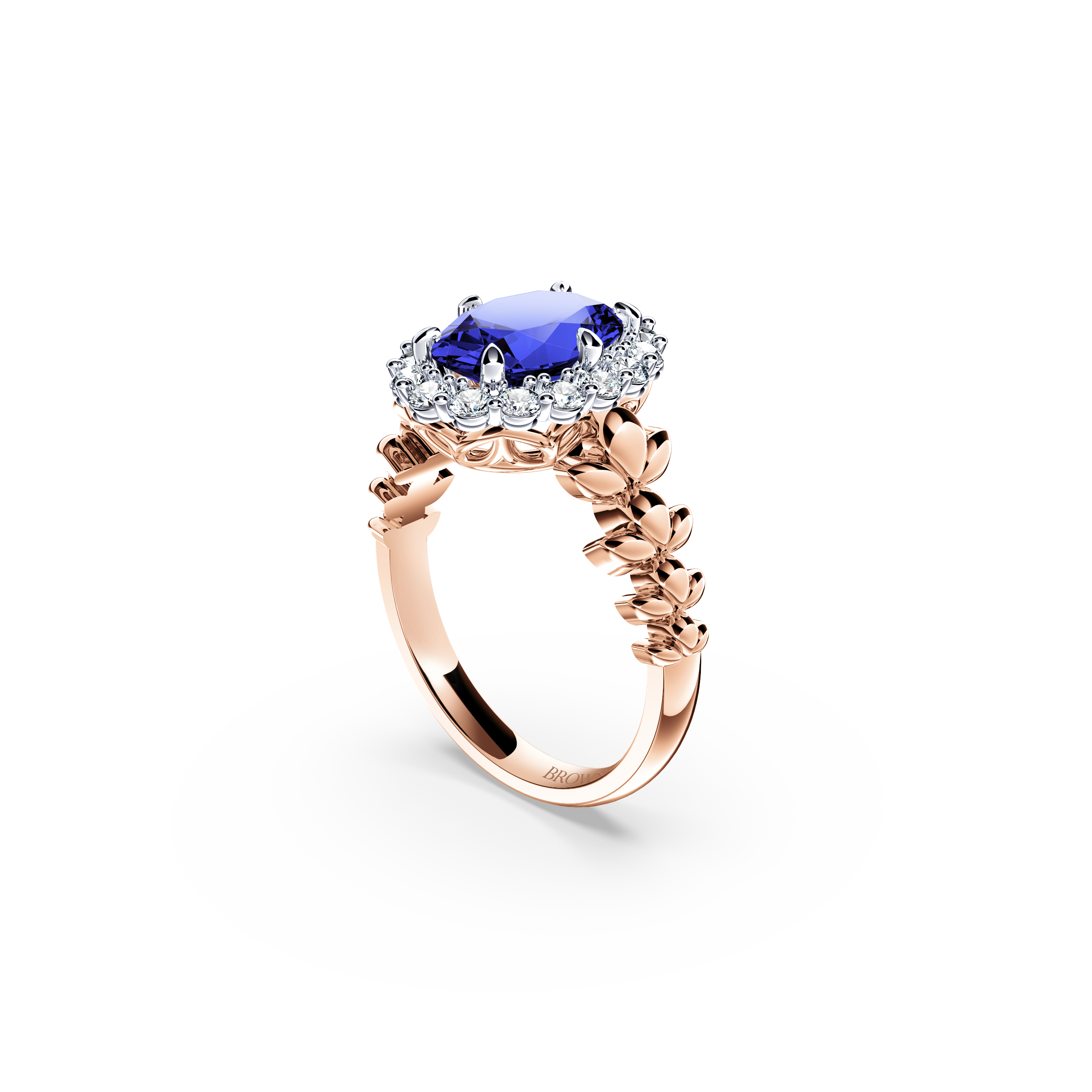 Original Angel Royal Tanzanite and Diamond Ring
