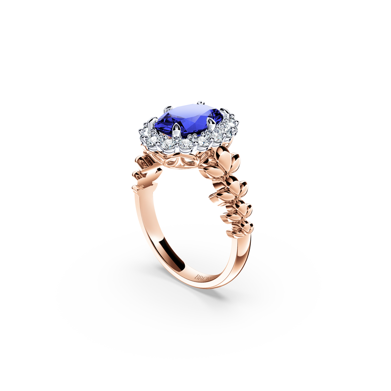 Original Angel Royal Tanzanite and Diamond Ring