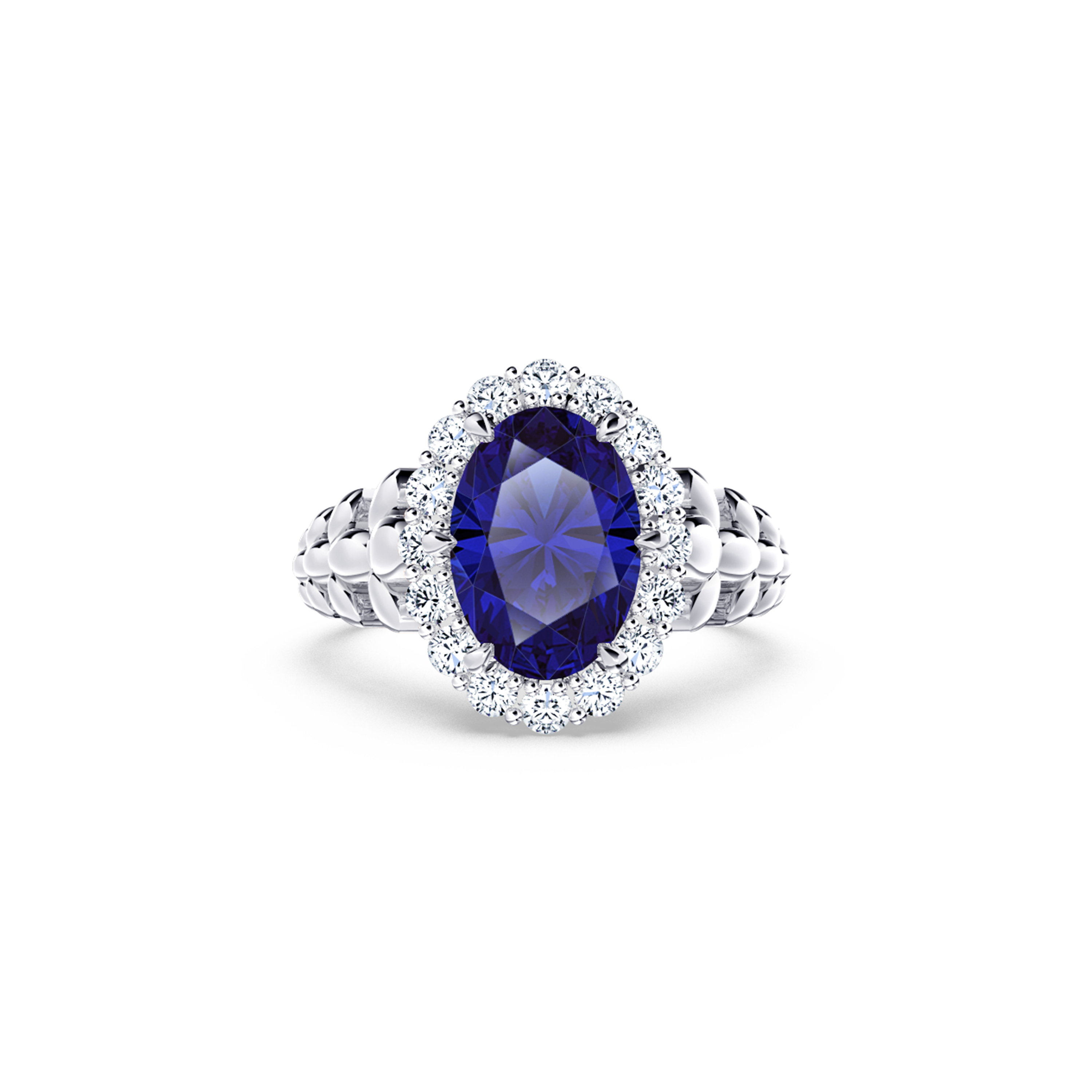 Original Angel Royal Tanzanite and Diamond Ring