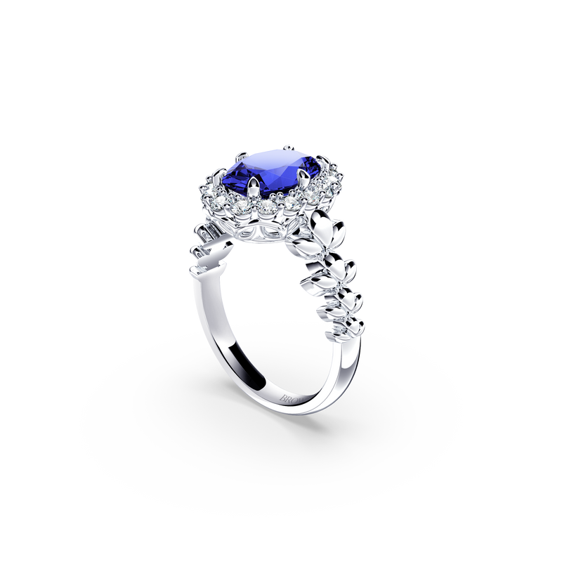 Original Angel Royal Tanzanite and Diamond Ring