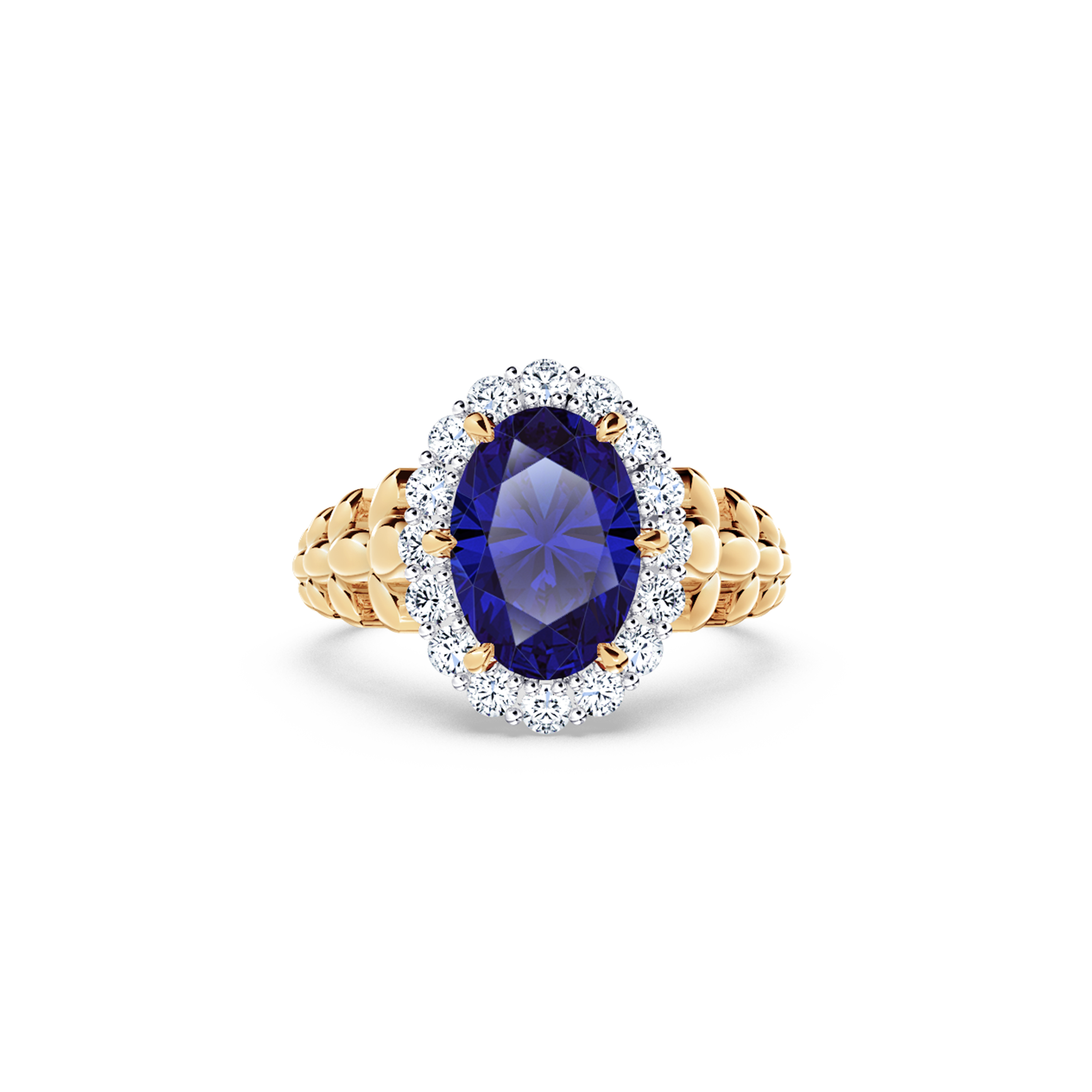 Original Angel Royal Tanzanite and Diamond Ring