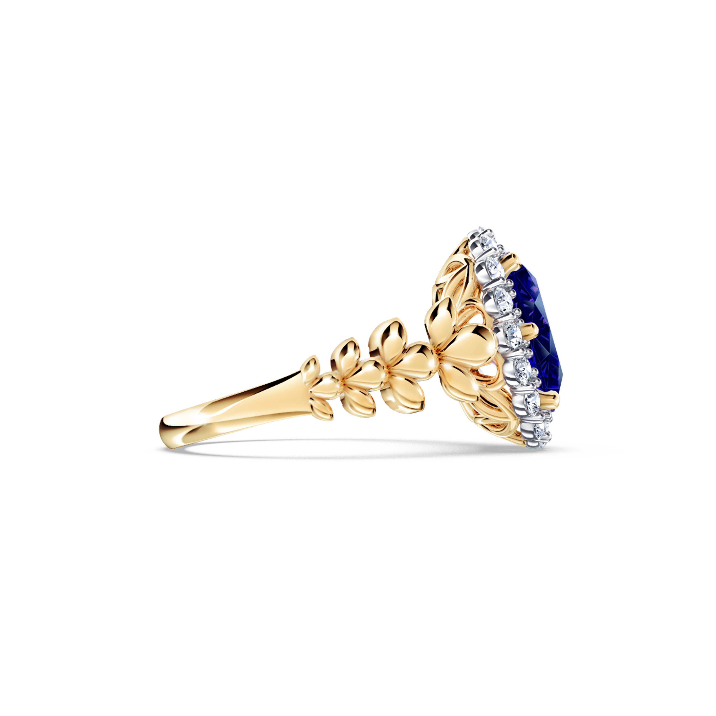 Original Angel Royal Tanzanite and Diamond Ring