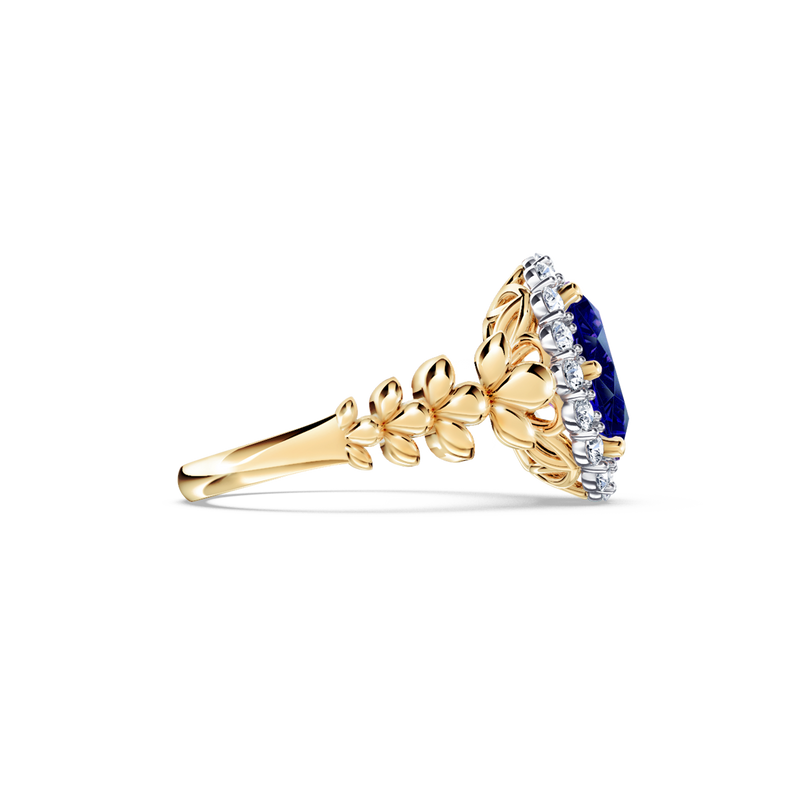 Original Angel Royal Tanzanite and Diamond Ring