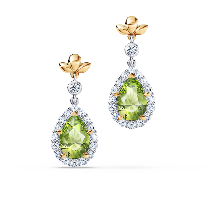 Original Angel Peridot and Diamond Earrings