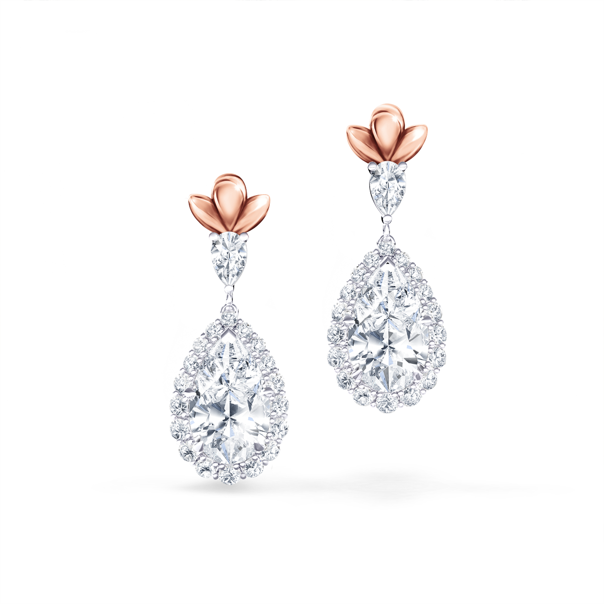 Original Angel Halo Diamond Earrings - Grand