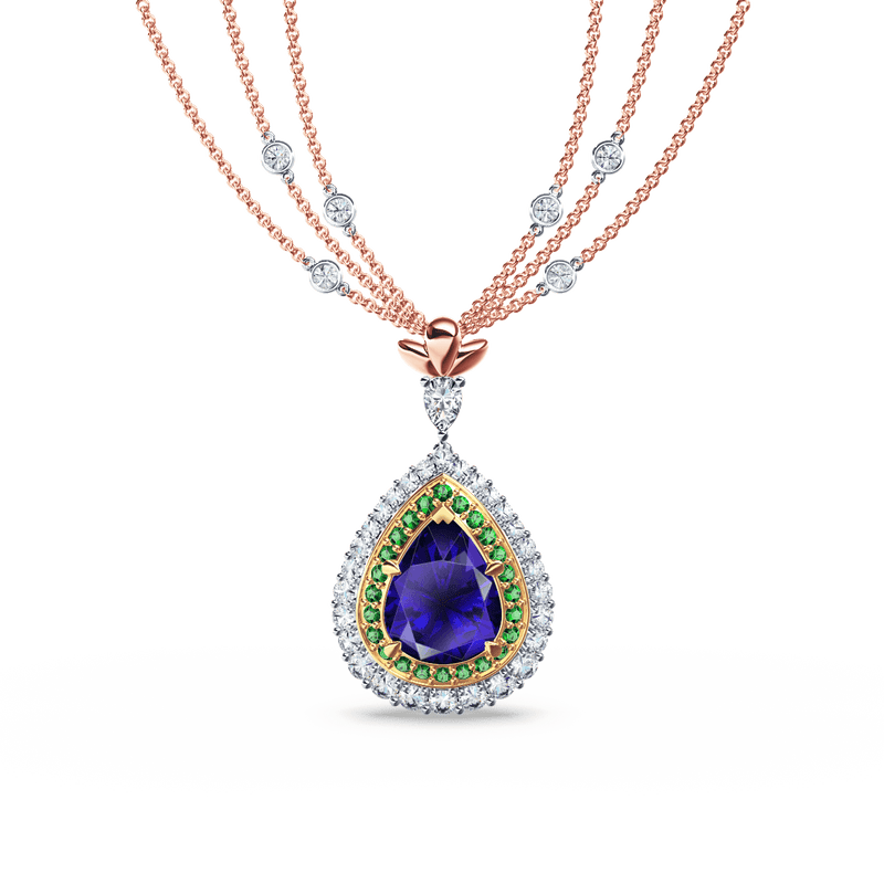 Original Angel Royal Tanzanite Peacock Necklace