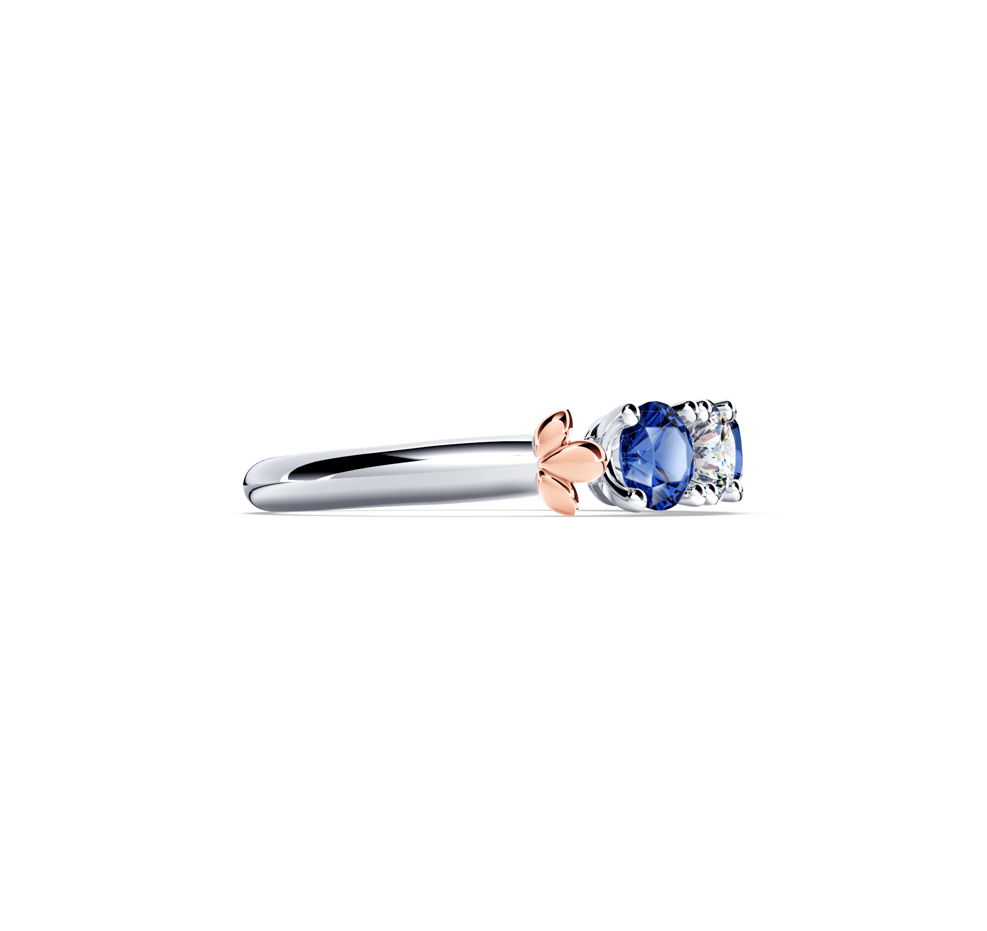 Protea Blue Sapphire and Diamond Eternity Ring